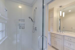 Master shower and vanity